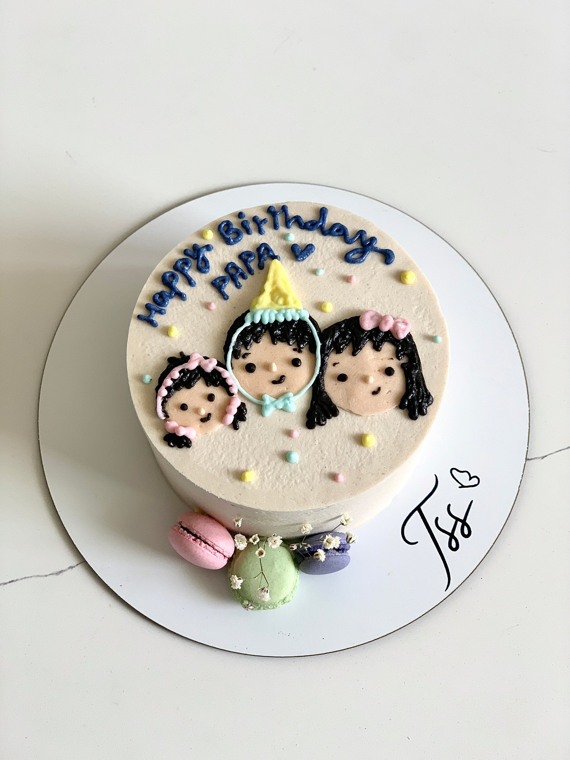 Buttercream Illustration Cake by The Sinful Spoon featuring colorful floral and artistic designs on a layered cake.