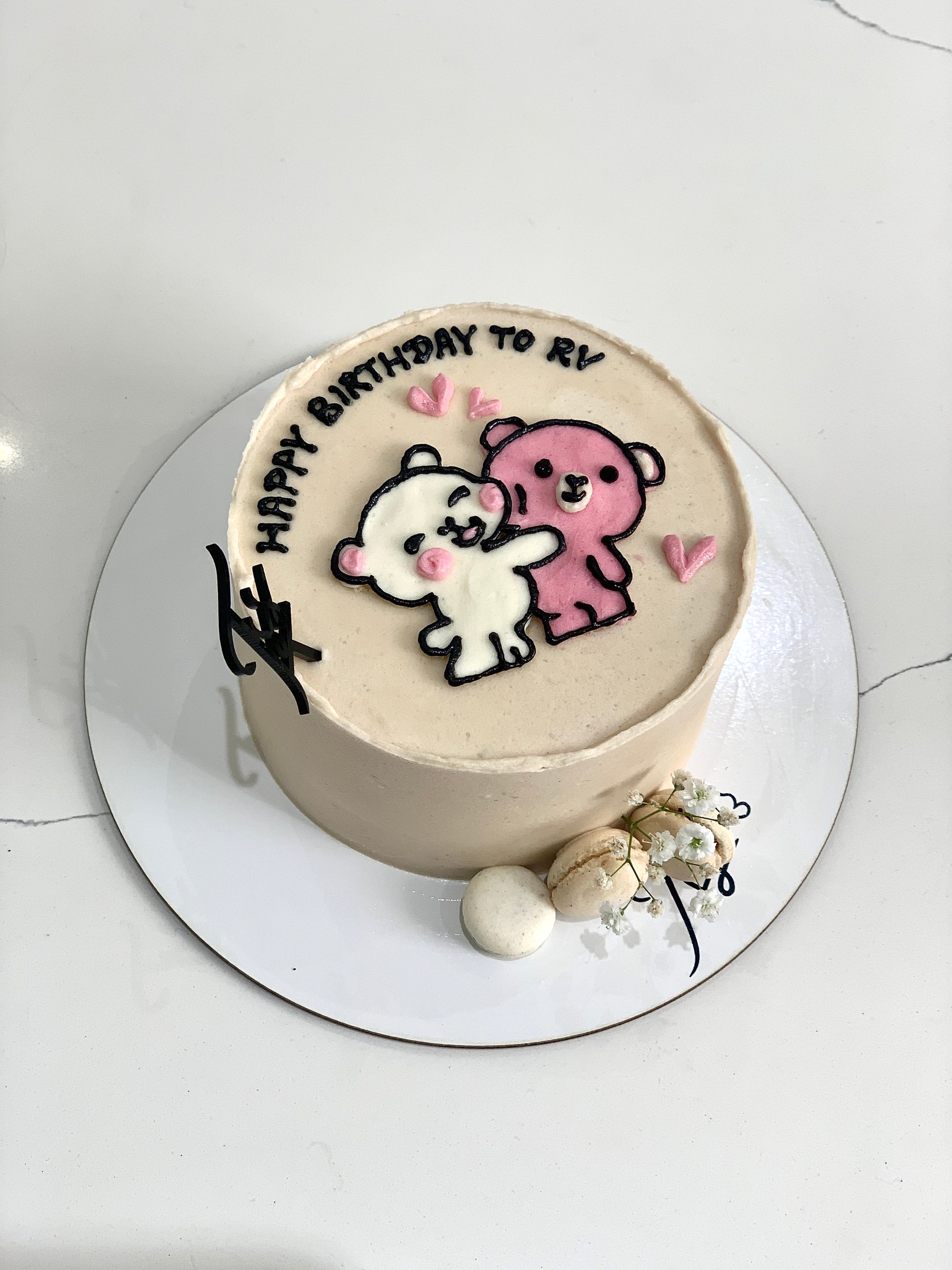 Colorful buttercream illustration cake by The Sinful Spoon with vibrant floral and whimsical decorative designs.
