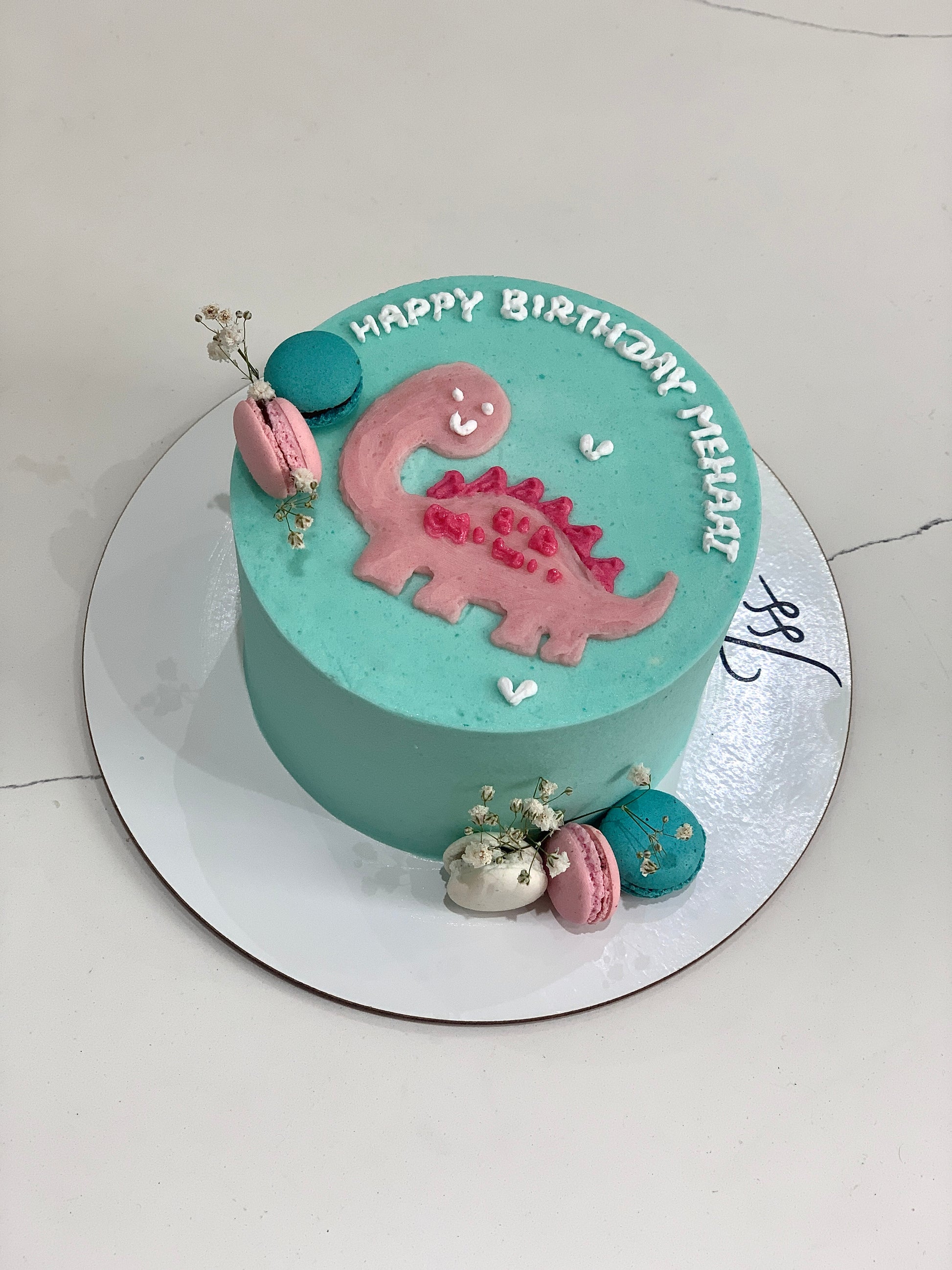 Buttercream illustration cake by The Sinful Spoon featuring colorful floral and whimsical design, detailed piping and decorative accents.